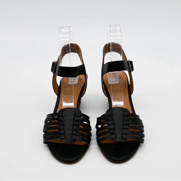 SUSINA Terra Wedge Sandal Black Quarter Strap - Picture 2 of 7